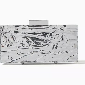 Resim Kırılmış Buz Desenli, Lüks & Işıltılı, Özel Davetler, Gümüş Şıklığı - Gümüş 