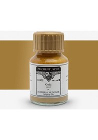 Resim Rohrer&klingner Kaligrafi Mürekkebi Zeichentusche 29-airbrush-fırça-divit-sulu Boya 50ml-802-gold Çok Renkli 