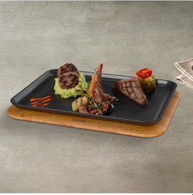 Resim Lava Döküm Dikdörtgen Servis Tabağı Ölçü 34x25cm. 