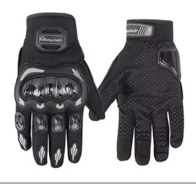 Resim Riding Tribe Motosiklet Eldiveni Tam Koruma CE Sertifikalı ISO Belgeli Siyah DÖRT MEVSİM 