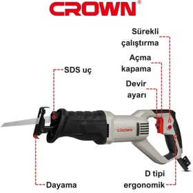 Resim Crown Tilki Kuyruğu 710 W CT15258 | Bakır Sargılı Profesyonel Tilki Kuyruğu Testere 