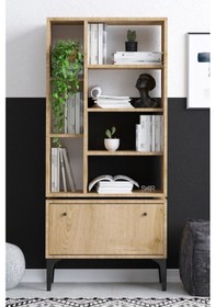 Resim Decormet Fix Kitaplık Dec0056 Safir Meşe Çok Renkli 