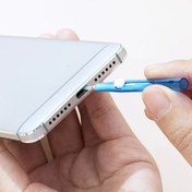 Resim 4 Parça Geri Çekilebilir Telefon Temizleme Kiti, Çok Fonksiyonlu Telefon ve Kulaklık Temizleme Kiti, Cep Telefonu Temizleme Onarım & Kurtarma Telefon ve Pad Portu, Lightning Kabloları ve Bağlantı Elemanları, Saklama ve Taşıma Kolay Tasarım 