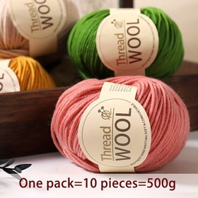 Resim 10'lu Paket Merinos Yün İplik, 1 Paket 500g, Uzunluk: Yaklaşık 100 Metre Her 50 Gram İçin (109 Yard), 290 Orta Kalınlık, El Boyaması Örme Kazaklar, Atkılar, Şapkalar ve Sıcak Giyim Malzemeleri - Çok Renkli Gradyan, Dokulu, Kalın Karışım 