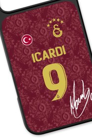 Resim Galatasaray Mauro Icardi 3. Forma İmzalı Cam Telefon Kılıfı - iPhone 17 Pro 