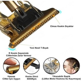 Resim Gemei ÖZEL SERİ Premium Şarjlı Tıraş Makinesi Saç Sakal Lazer Epilasyon Öncesi Kol Bacak Koltuk Altı Vücut 