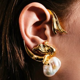 Resim Kadınlar için Denizkızı Kulak Klipsi - Altın Tonlu Melek/Denizkızı Pullu Tasarım - Yarım/Tam Kulak İçin Büyük Klips Kancası, Taklit - Kostüm Partisi, Günlük Kullanım, Hediye - Hassas Ten Sorunu Yok (Klipsli, Delme Gerekmez) 