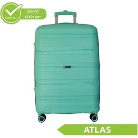 Resim Vegmann Polipropilen Pp Atlas Su Yeşili Büyük Boy Valiz Su 