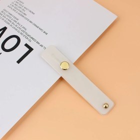 Resim GongtuShop Beyaz Stil Şeker Renk Parmak Yüzük Tutucu Silikon Telefon El Bandı Tutucu Bileklik Askı Iphone Için Çekme Kavrama Standı Braketi (Yurt Dışından) 