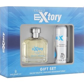 Resim Extory Cobalt Erkek Parfüm EDT 100 ML + Sprey Deodorant 150 ML 
