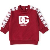 Resim Bordo Logo Jakarlı Erkek Bebek Sweatshirt 