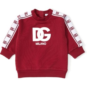 Resim Bordo Logo Jakarlı Erkek Bebek Sweatshirt 