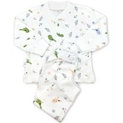 Resim Sema Baby Happy Birds Bebek Pijama Takımı 0-3 Ay Beyaz 