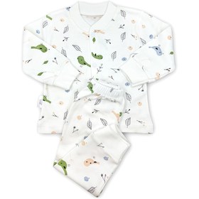 Resim Sema Baby Happy Birds Bebek Pijama Takımı 0-3 Ay Beyaz 