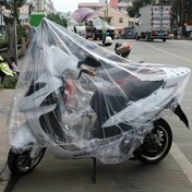 Resim Yüksek Kaliteli Su Geçirmez PVC Motosiklet Scooter Kapağı - Yağmur, Toz ve UV Işınlarından Tüm Hava Koşullarına Karşı Koruma, Motosikletler ve Scooterler için Dayanıklı Şeffaf Kılıf, Motosiklet Aksesuarları 