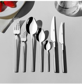 Resim Nehir Dalyan Saten 89 Parça Kutulu Çatal Kaşık Bıçak Takımı Gümüş 