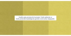Resim Klem 290 x 264 Köşe Silindir Ahşap Ayak - Fitilli Kadife - Polen Sarı / Koyu / Rahat Dolgu 