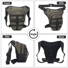 Resim Padalink Motorsiklet Bacak Çantası Yeşil - Su Geçirmez, Geniş Hacimli, Ayarlanabilir 60-150cm, Nefesli, Reflektörlü Outdoor Çok Fonksiyonlu Yeşil 