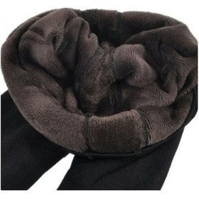 Resim Bayan Içi Peluş Kışlık Termal Tayt Içlik Siyah Sıcak Tutan Dış Giyime Uygundur Siyah 