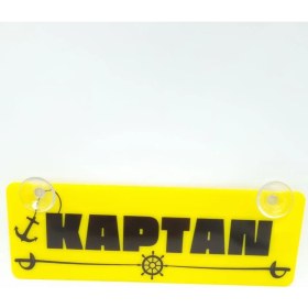 Resim Cybill Store Kaptan Yazılı Vantuzlu Dekor Pleksi Plaka 