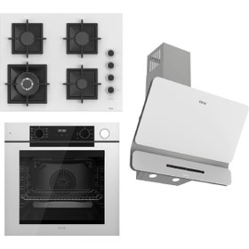 Resim Ferre Steamart-Fryart-Sılentart Serisi Beyaz Set (SC406-WFA + QEP64CB +D081-SA) - Döküm Izgara / 65 