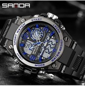 Resim Gaojunshop01 Siyah Mavi Sku Sanda Erkek Spor Dijital Tarihli Dalış Suya Dayanıklı Kronograf Diğer 