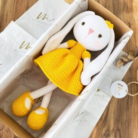 Resim Amigurumi Uzun Kulak Tavşan - Sarı 