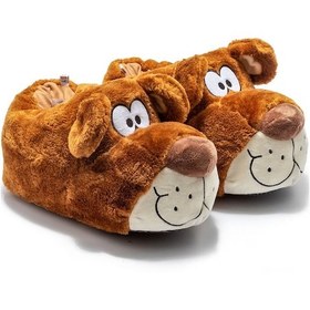 Resim Twigy Fibert Kadın, Garson Boy Hayvanlı Panduf Kahverengi 36/41 AA0623 