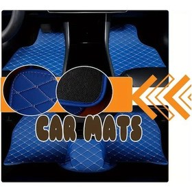 Resim Honeybeeshop Mavi 3 Katmanlı Xpe Kaymaz Araba Matları Tesla Model 3 2023 2025 Dayanıklı Kolay Temizlenebilir Şık Siyah Kırmızı 