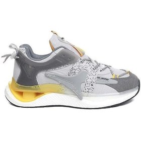 Resim Su Geçirmez Air-cooled Memory Foam Sneaker Köpük Taban Çok Rahat Spor Ayakkabı Sarı 