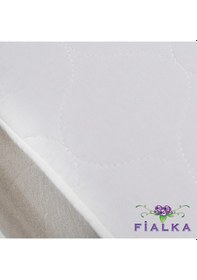 Resim Fialka Alez Kapitoneli Fitted Lastikli Sıvı Geçirmez 180X200 King Beyaz 