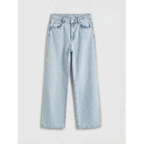 Resim LC Waikiki Lcw Kids Mavi Wideleg Fiyonk Nakışlı Kız Çocuk Jean Pantolon 