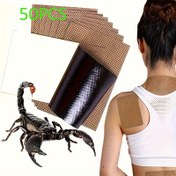 Resim 50 adet Bitkisel Akrep Yama - Sırt, Diz, Boyun, Omuz, Kas ve Eklem için Ultra Güçlü - Uzun Süreli, Esnek Tasarım, Dayanıklı Yapışkan Yanı ile Elektriksiz Doğal Bitkisel Yama ile Isı 