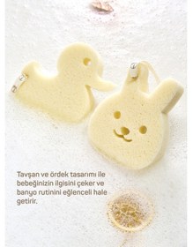 Resim Bebek Banyo Süngeri Seti - Ördek & Tavşan 