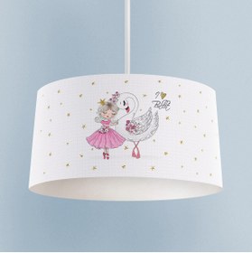 Resim MASAL ODAM BEBEK VE ÇOCUK ODASI Balerin Kız ve Kuğu Deseli Avize 