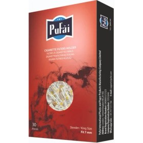 Resim Pufai Slender Sigara Filtresi Tar Katran Süzer 7mm Uyumlu 30 Adet 1 Kutu 