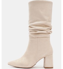 Resim Luna Kadın Bej Topuklu Çizme Bej 