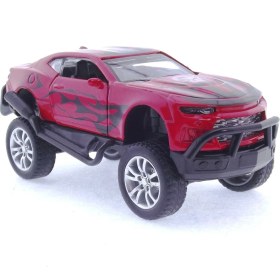 Resim Diecast Die Cast Çek Bırak Kırmızı Arazi Aracı 
