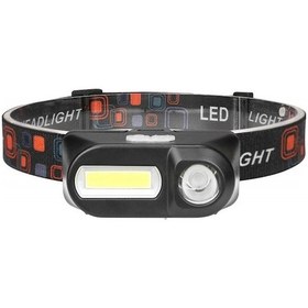 Resim Trendooze Usb Triline Su Siyah Şarjlı Mini Kafa Geçirmez Feneri Cob Hy Siyah 