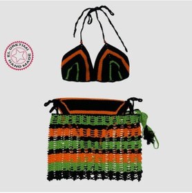 Resim Uretti - Aslı 5776 - El Yapımı 3'lü Bikini Takımı - S/m/l Çok Renkli 