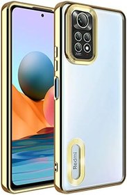 Resim GPACK Xiaomi Redmi Note 11S ile uyumlu Kılıf Logo Gösteren Kamera Korumalı Silikon, Gold 