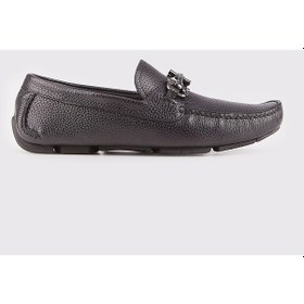 Resim Hakiki Deri Siyah Erkek Loafer Ayakkabı Siyah (521648809) Siyah 