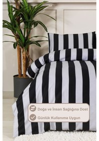 Resim Elart Brad Nevresim Takımı Çift Kişilik Digital Baskılı %100 Pamuk Saten 4 Parça 200x220 Cm Antrasit Antrasit 