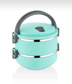 Resim Genel Markalar 2 Katlı Sızdırmaz Yemek Termosu Sefer Tası Saklama Kabı Açık Yeşil 1,50 Litre 