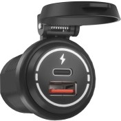 Resim Humble Pd + USB Şarj Soketi Su Geçirmez Denizcilik Qc3.0 Denizcilik, Tekne, Motosiklet, Kamyon, Golf Arabası Için USB Güç Çıkışı (Yurt Dışından) 