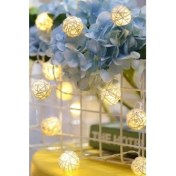 Resim Ozcmax Hasır Toplar LED Işık 2 Metre Gün Işığı Dekor Lambası 