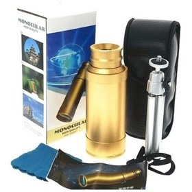 Resim 50x50 Panda Metal Gövde Tek Gözle Büyük Mercek Korsan Dürbün Gold - Çok Renkli 