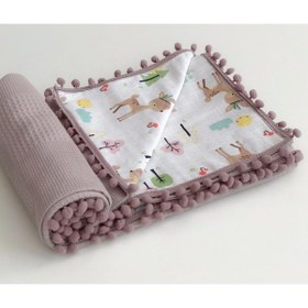 Resim grow with muslin %100 Pamuk Çok Amaçlı Çift Katlı Müslin Battaniye (80X100) 