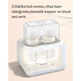 Resim 8’i 1 Arada Biberon Isıtıcı ve Sterilizatör, LCD Ekranlı, Hızlı Isıtma ve Çözme, BPA İçermez 