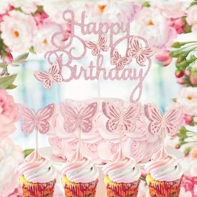 Resim 13 adet/takım, 3D kelebek doğum günü pastası süsleri, kızlar için kendin yap cupcake tatlı masası takımları, doğum günü partisi düğün parti pastaları için kullanılır., Kış ve Yeni Yıl için mükemmel 